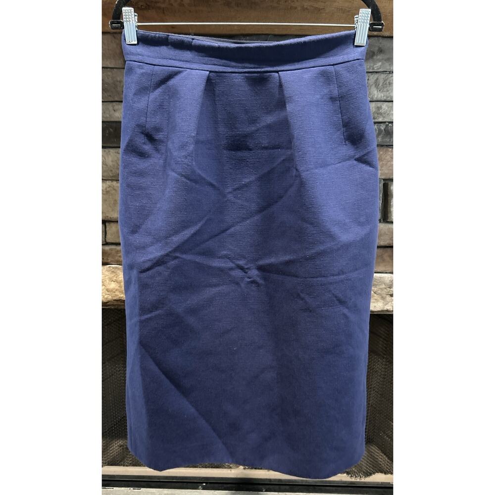 Women’s DELPOZO Navy Blue Lined Pencil Skirt Size 40 US 8 / 10